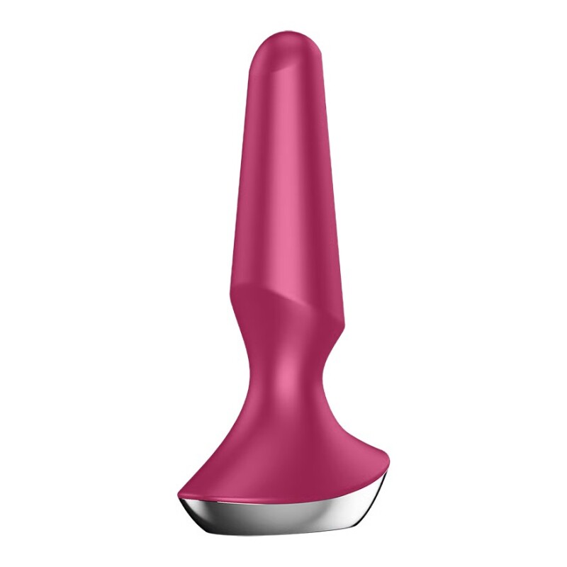 Анальний вібратор Satisfyer Plug-ilicious 2 з додатком, бордовий, 13.5 х 4 см - Зображення 2