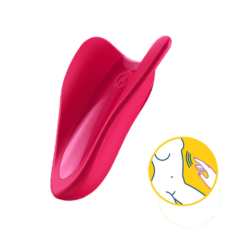 Вібратор на палець Satisfyer High Fly з крилами, рожевий, 6.8 х 5 см - Изображение 4