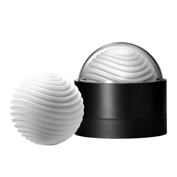 Mастурбатор з рельєфною поверхнею Tenga Geo Aqua білий, 17 см х 5 см - Изображение 4