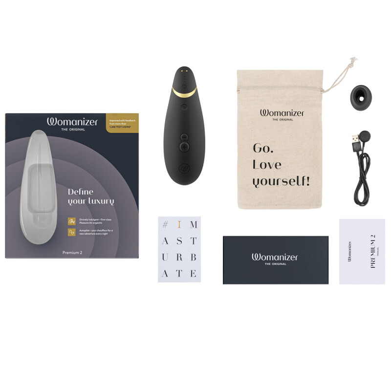 Womanizer Premium 2 безконтактний кліторальний стимулятор (Вуманайзер Преміум 2), чорний - Зображення 7