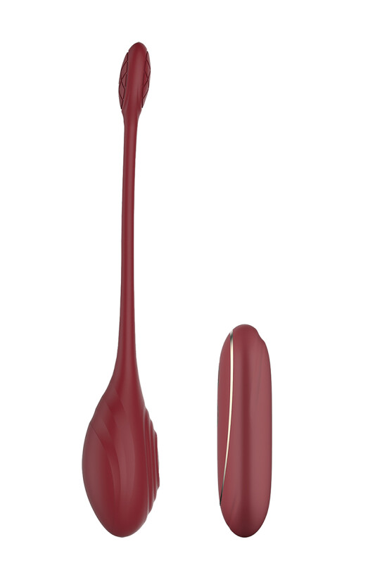 Віброяйце Dream Toys Romance з пультом, бордове, 23 х 3.8 см - Изображение 4