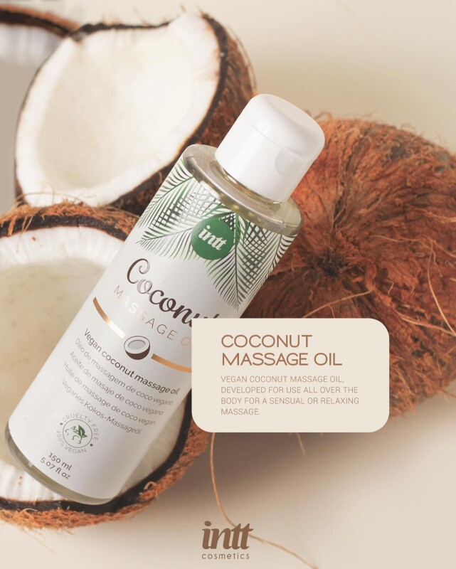 Олія для масажу Intt Coconut (Vegan), 150 мл, з ароматом кокоса - Изображение 4