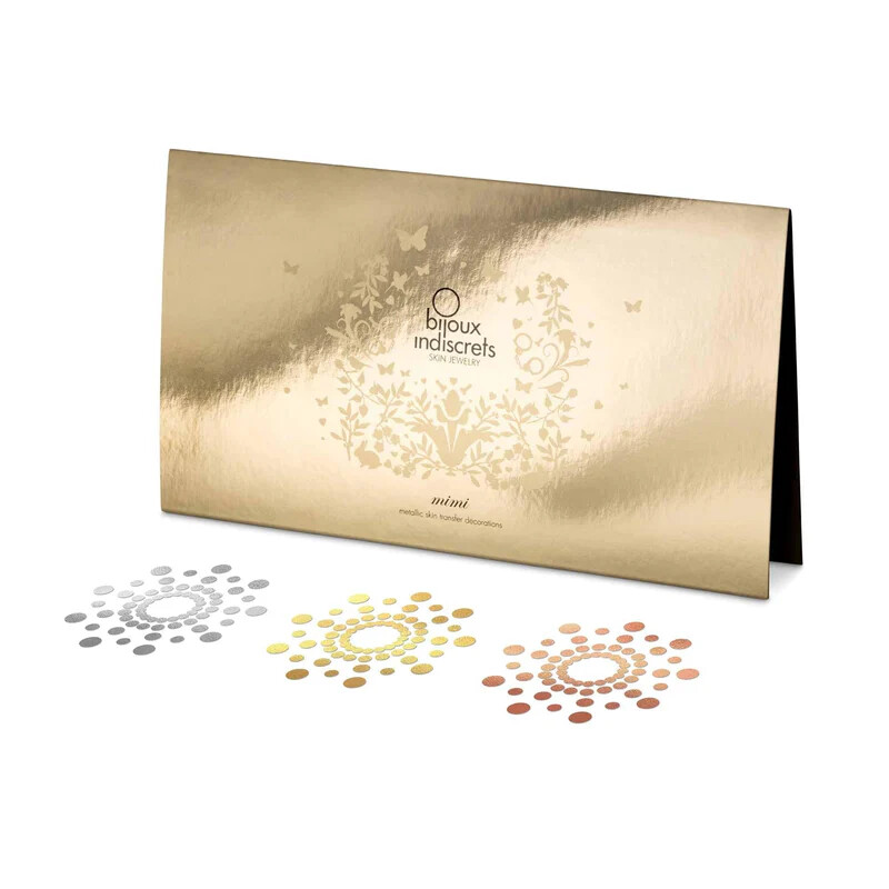 Прикраса для грудей MIMI Metallic Bijoux Indiscrets, тимчасові тату, 3 шт - Зображення 5