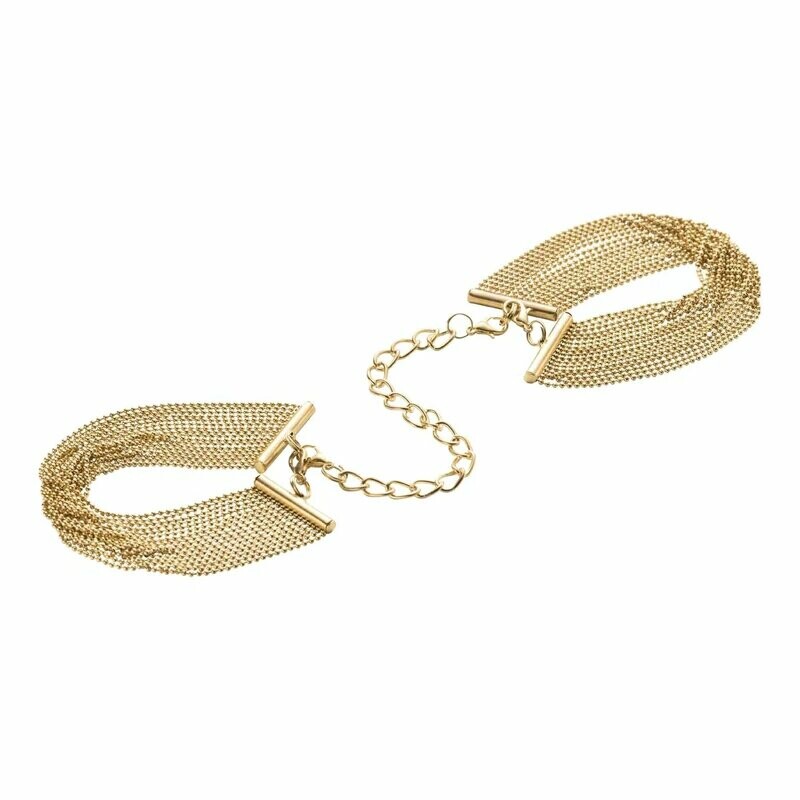 Браслети-наручники MAGNIFIQUE Bijoux Indiscrets, золоті - Зображення 5