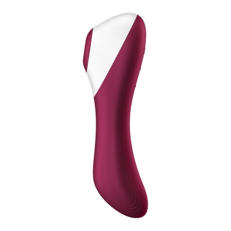 Вакуумний стумулятор клітора Satisfyer Dual Crush з вібрацією, бордовий, 17 х 5.5 см - Изображение 2