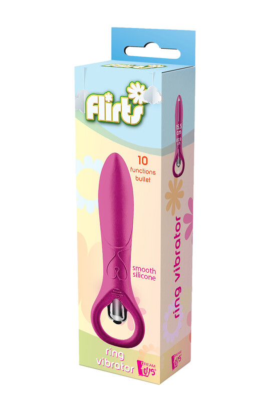 Вібратор для точки G Dream Toys Flirts з кільцем, рожевий, 15.5 х 2.9 см - Изображение 1