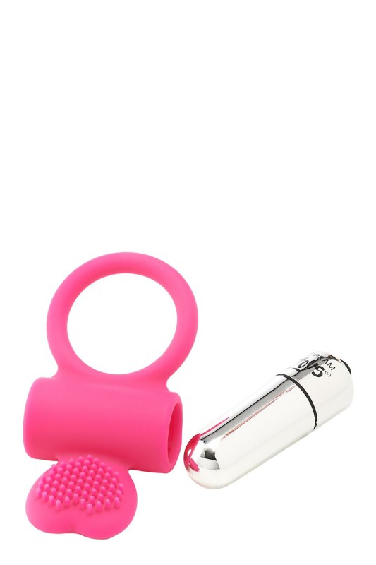Ерекційне кільце з вібрацією Dream Toys FLIRTS COCKRING PINK - Зображення 6