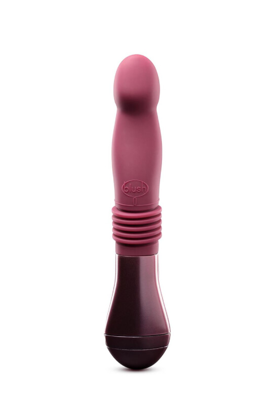 Вібратор із фрикціями Blush бордовий, 25.4 х 4.4 см - Изображение 3