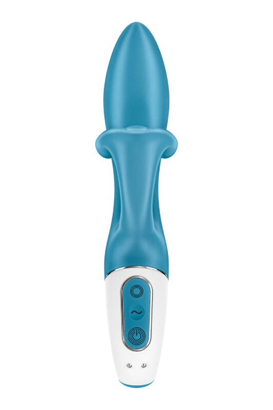 Вібратор-кролик Satisfyer Embrace me із потрійним кліторальним відростком, блакитний, 21.2 х 4.6 см - Изображение 4