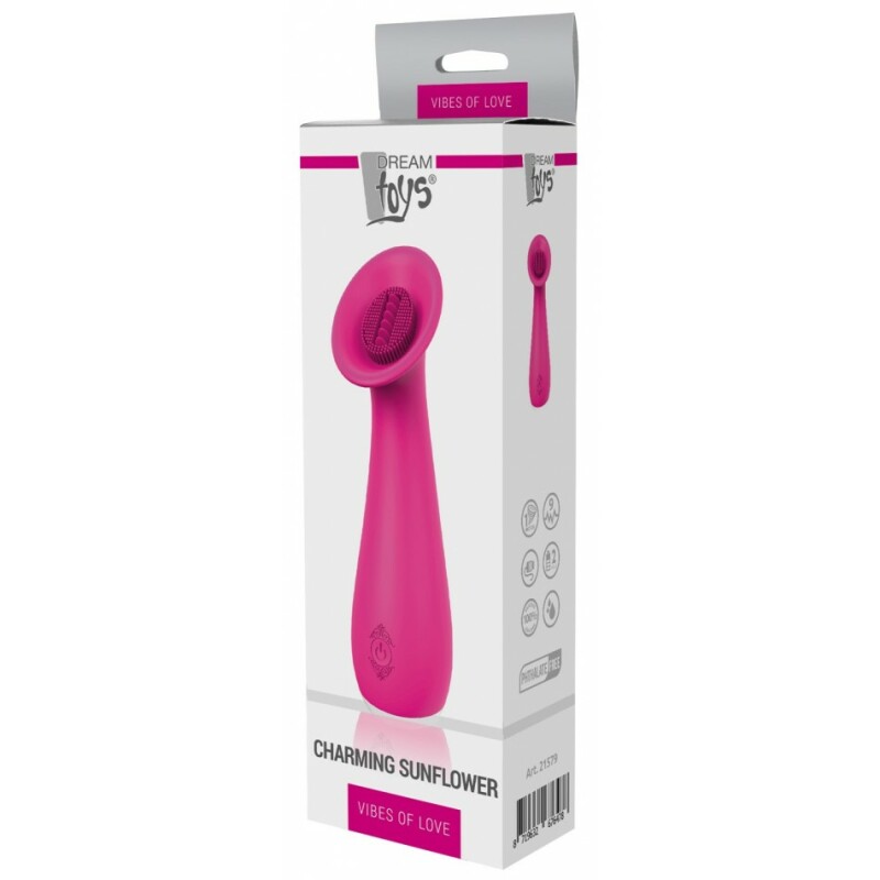 Вібратор для клітора Dreamtoys, силіконовий, рожевий, 15 х 4 см - Зображення 1