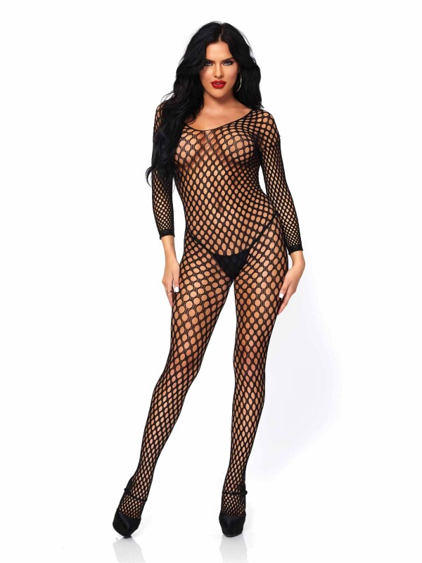Комбінезон з О-сітки Leg Avenue чорного кольору, O/S - Изображение 1