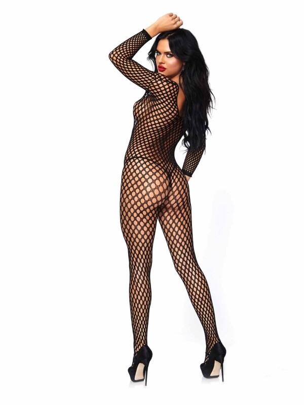 Комбінезон з О-сітки Leg Avenue чорного кольору, O/S - Изображение 2