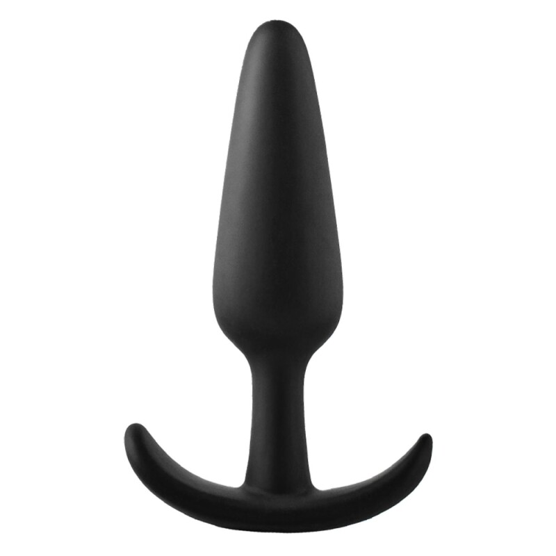 Анальна пробка Dream Toys Fantasstic з обмежувачем, чорна, 9.9 х 2.5 см