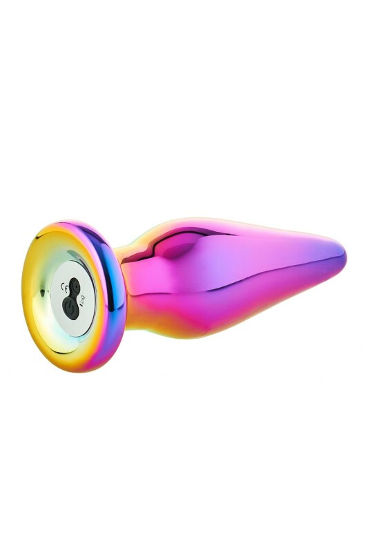 Анальна пробка з вібрацією Glamour Glass від Dream Toys, зі скла, різнокольорова, 12.5 х 2.6 см - Изображение 3
