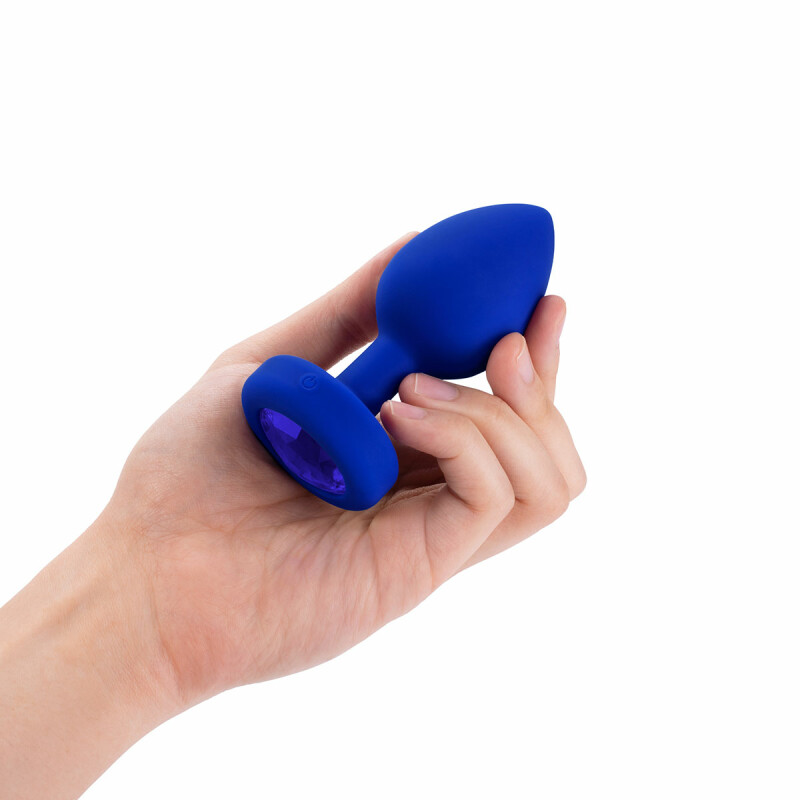Анальна пробка з каменем з вібрацією L/XL B-Vibe з дистанційним пультом керування, синя, 11.5 х 4.5 см - Изображение 7