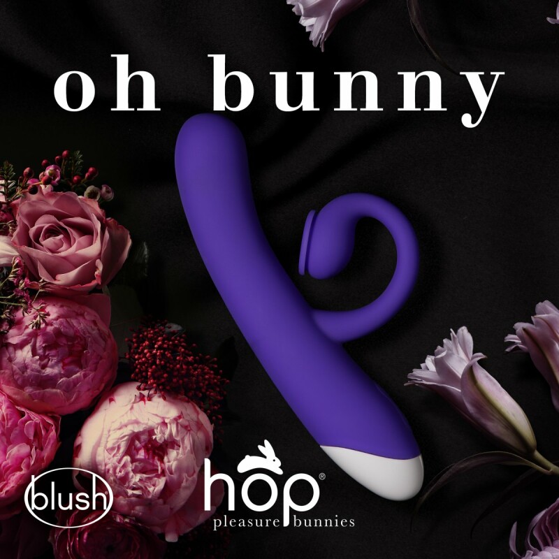 Вібратор-кролик Blush Oh Bunny із вакуумною стимуляцією, фіолетовий, 19.6 х 3.1 см - Зображення 3