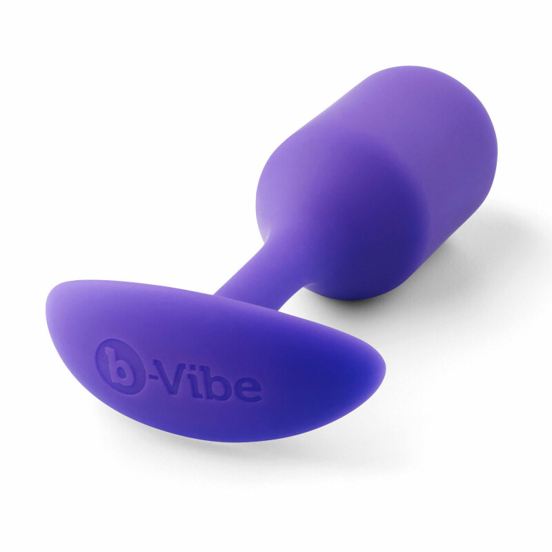 Анальна пробка B-Vibe Snug Plug 2 з обтяженням, фіолетова, 10.5 х 3 см - Изображение 3