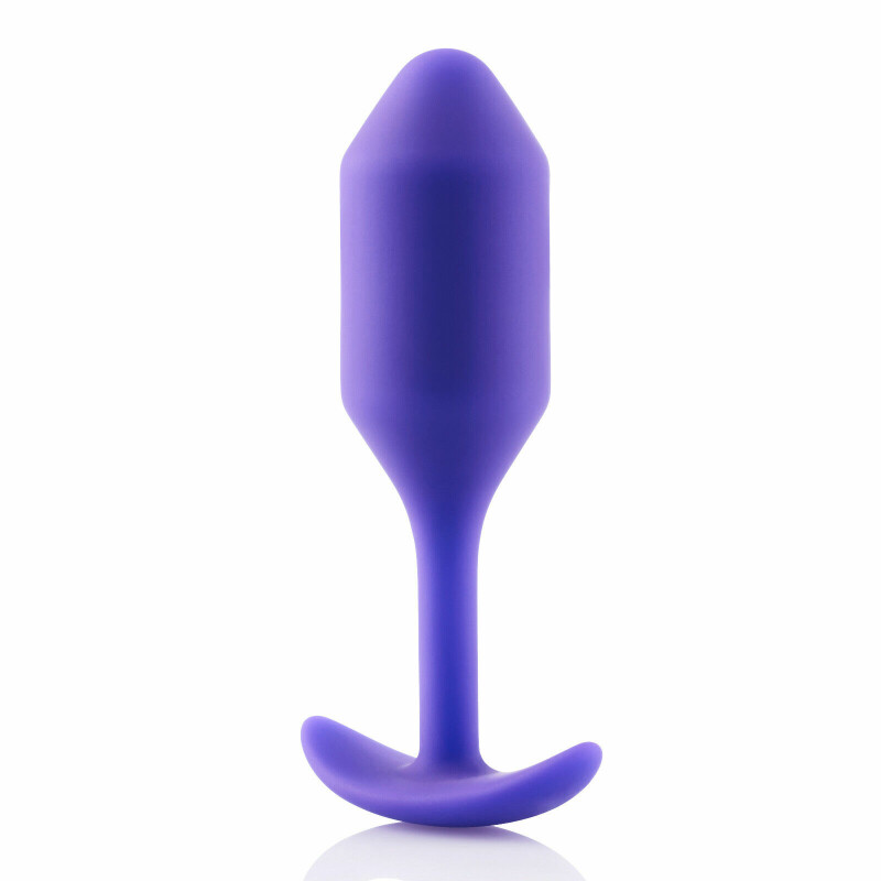 Анальна пробка B-Vibe Snug Plug 2 з обтяженням, фіолетова, 10.5 х 3 см - Изображение 2