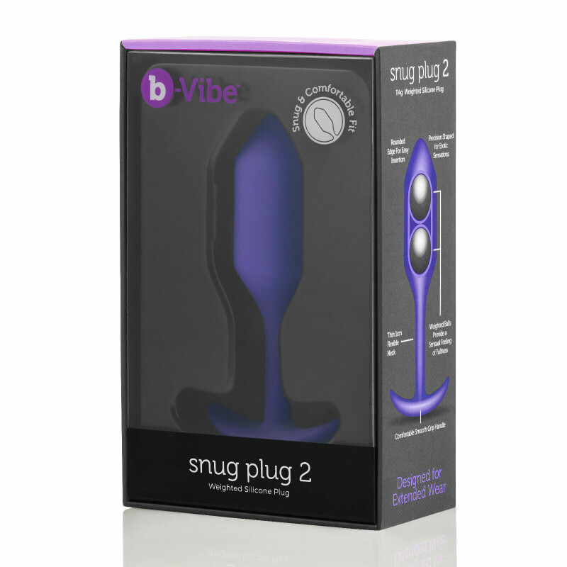 Анальна пробка B-Vibe Snug Plug 2 з обтяженням, фіолетова, 10.5 х 3 см - Изображение 1