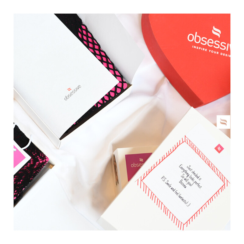 Еротичний пеньюар Obsessive Yassmyne S/M, з візерунками, чорно-синій - Изображение 6