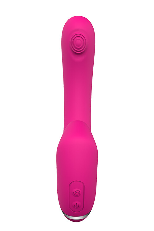 Вібратор для точки G з вакуумною стимуляцією клітора Dream Toys рожевий, 21 х 3.8 см - Зображення 3