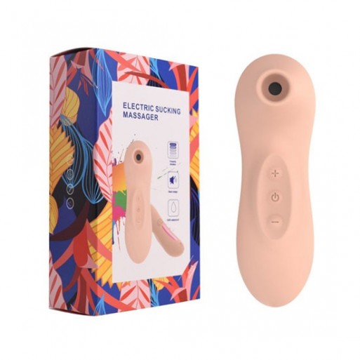 Вакуумний кліторний стимулятор Electric Sucking Massager 2.0 USB, бежевий - Зображення 5