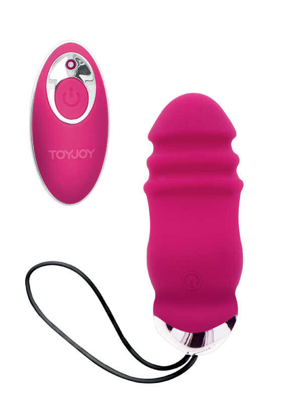 Віброяйце з фрикціями, з дистанційним пультом TOY JOY рожевий, 8.5 х 3 см - Изображение 3