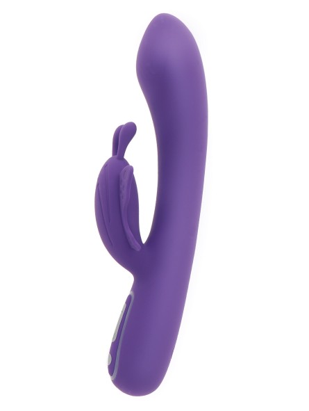 Вібратор-кролик з метеликом Toy Joy, фіолетовий, 21.5 х 3.8 см - Зображення 2