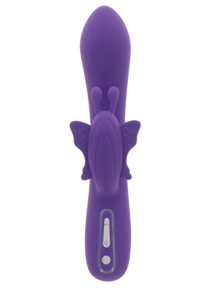 Вібратор-кролик з метеликом Toy Joy, фіолетовий, 21.5 х 3.8 см - Зображення 3