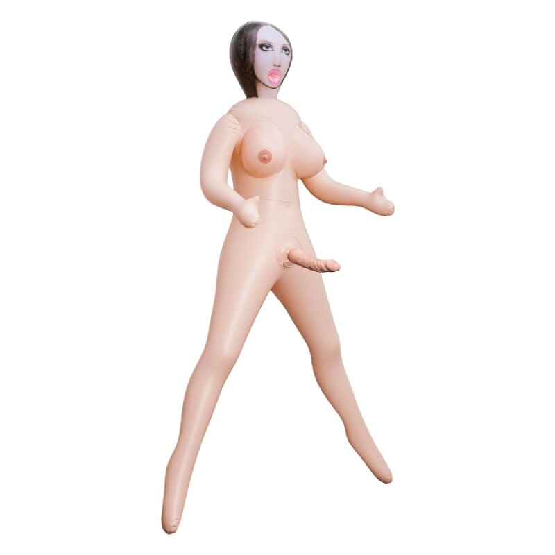 Секс-лялька NMC Lusting Trans з двома отворами та фалоімітатором, бежева, 165 см - Изображение 1