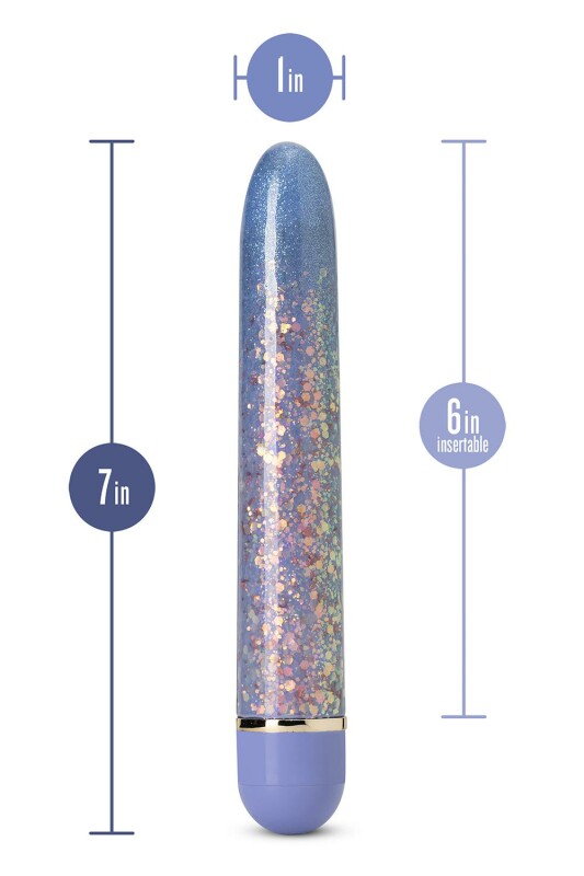 Вібратор з блискітками Blush Etherial Periwinkle, фіолетовий, 17.7 х 2.5 см - Зображення 4
