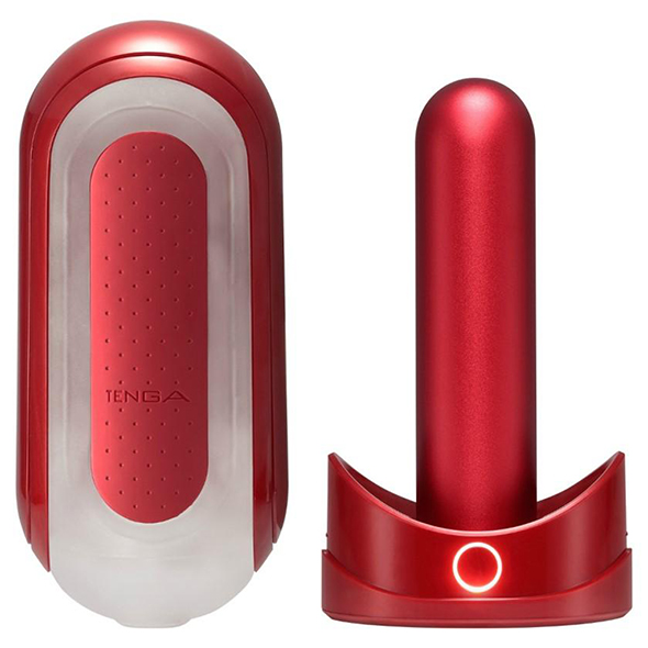 Мастурбатор зі станцією для нагрівання FLIP 0(ZERO) RED & WARMER SET - Изображение 1