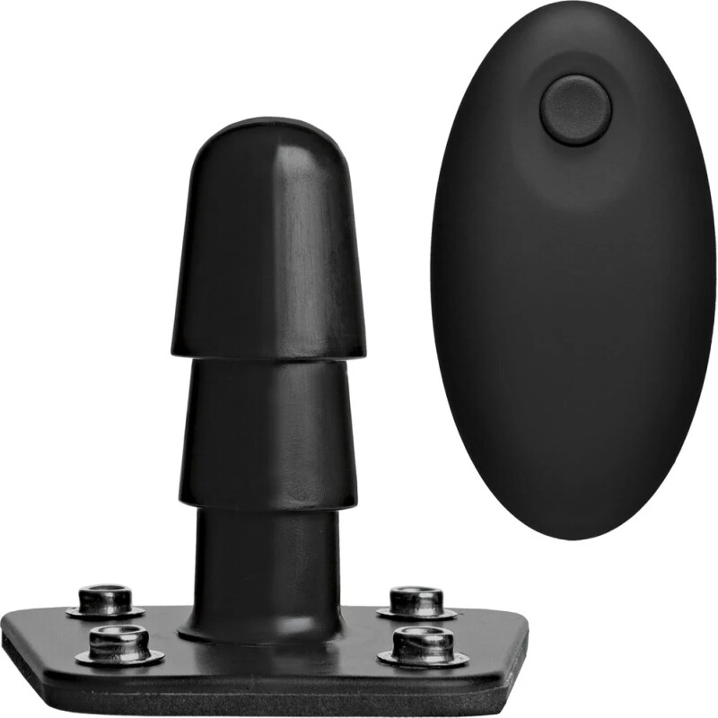 Страпон з вібруючим адаптером G-Spot Vibrating Pleasure Set з дистанційним пультом, чорний, 16.5 х 3.8 см - Изображение 5