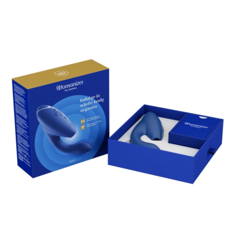 Безконтактний вібратор-стимулятор Womanizer  Duo 2 Blueberry, синій - Изображение 9