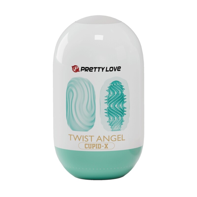 Мінімастурбатор Pretty Love Twist Angel Cupid X Egg, м'ятний, 10 х 5.6 см - Изображение 1