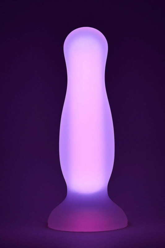 Анальна пробка Dream Toys Radiant світиться в темряві, рожева, 14.5 х 3.5 см - Зображення 1
