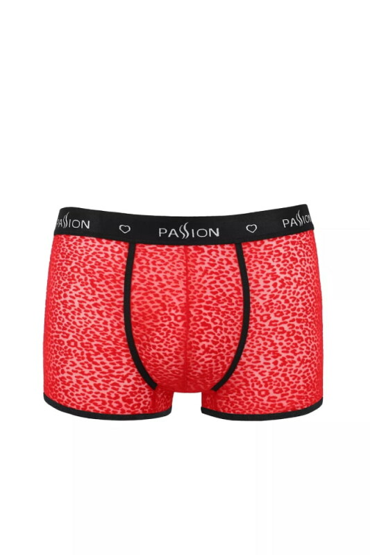 Сексуальні чоловічі труси Passion Men Parker, S/M, з інтимним вирізом, з візерунком, червоні - Изображение 2