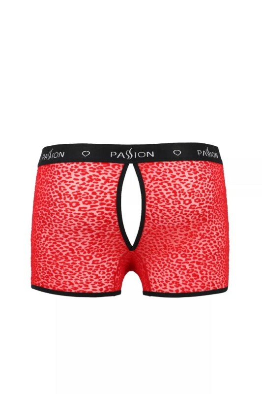 Сексуальні чоловічі труси Passion Men Parker, S/M, з інтимним вирізом, з візерунком, червоні - Изображение 3
