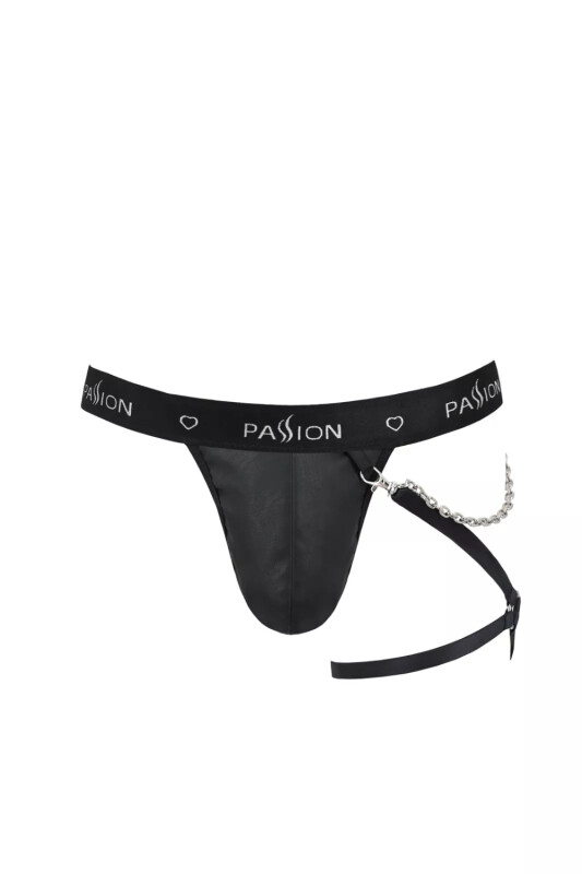 Сексуальні стрінги Passion Men Bill, XXL/XXXL, з декором на стегно, чорні - Изображение 2