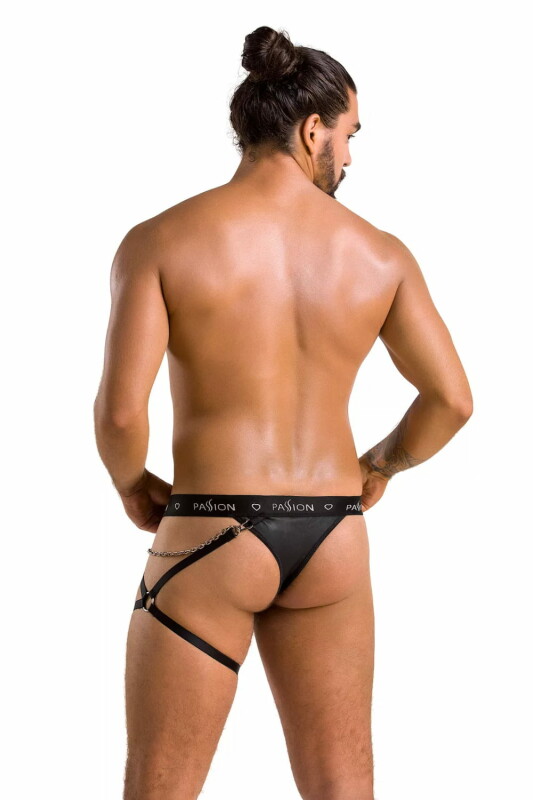 Сексуальні стрінги Passion Men Bill, XXL/XXXL, з декором на стегно, чорні - Изображение 1