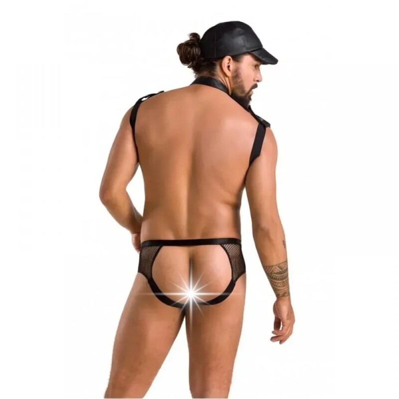 Чоловічий костюм у вигляді боді з кепкою Passion Man Set John, L/XL - Изображение 1
