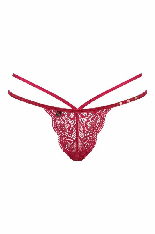 Трусики еротичні Obsessive Ivetta, бордові, L/XL - Зображення 5