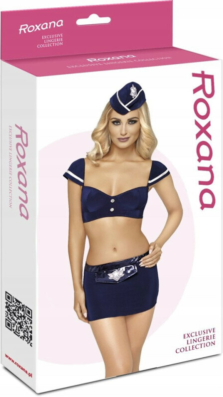 Костюм сексуальної стюардеси Roxana, M, 3 предмети, синій - Изображение 3