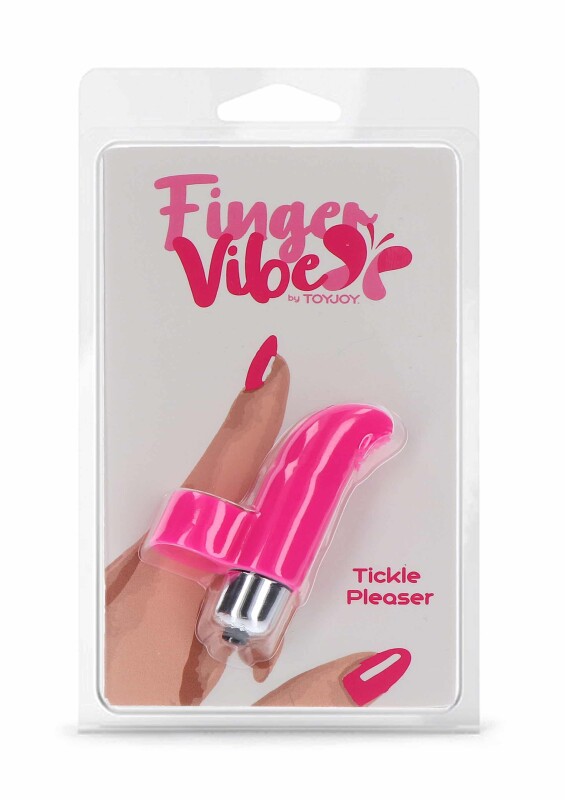 Вібратор на палець Tickle Pleaser рожевий, 8 х 2 см - Изображение 1