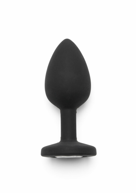 Анальна пробка з каменем TOY JOY, S, Diamond Booty Jewel, чорна, 7 см х 2.5 см - Изображение 2