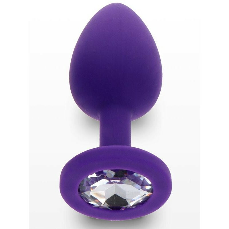 Анальна пробка S з кристалом Toy Joy, фіолетова, 7 х 2.5 см - Изображение 2