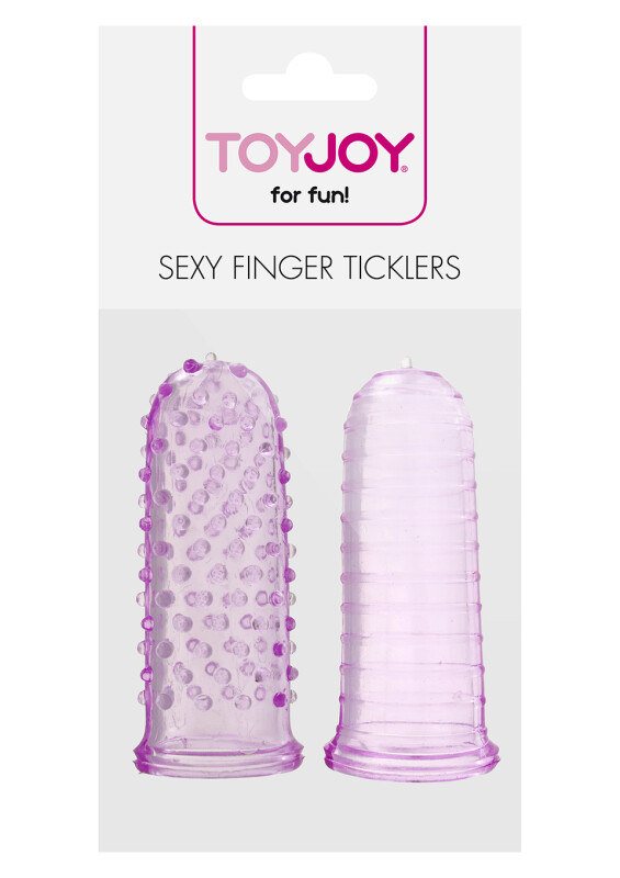 Насадки рельєфні на палець Toy Joy фіолетові, 7 х 3 см - Зображення 1