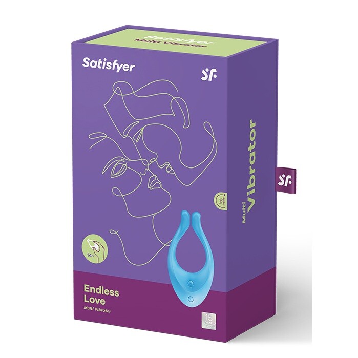 Вібратор для пар Satisfyer Endless Love багатофункціональний, блакитний, 13 х 3.2 см - Зображення 1