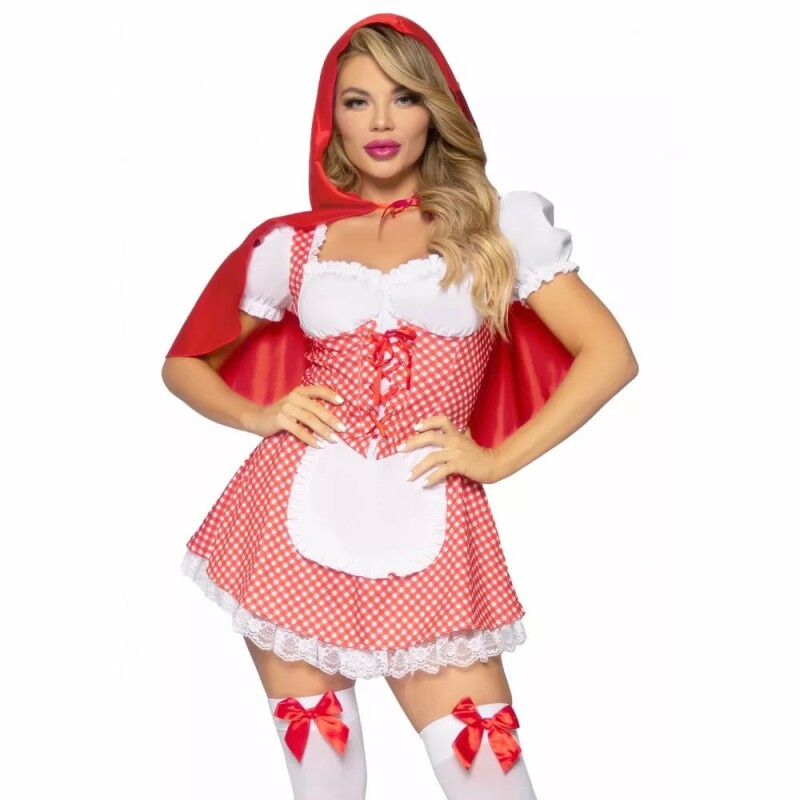 Рольовий костюм Червоної Шапочки Fairytale Miss Red від Leg Avenue, L - Изображение 2