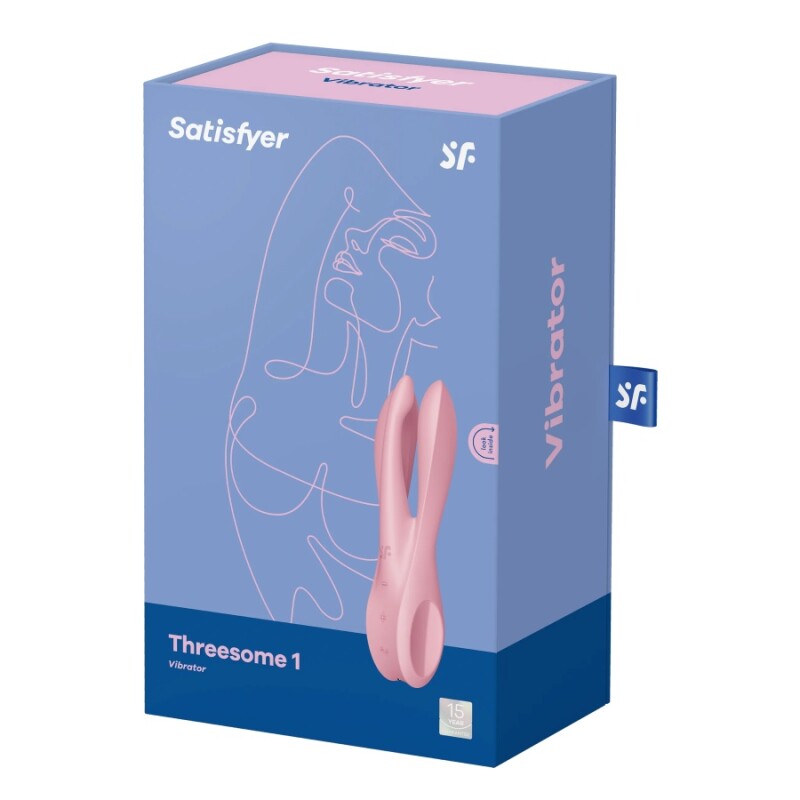 Вібратор для клітора Satisfyer Threesome 1 гнучкий, рожевий, 14 х 3.7 см - Зображення 1